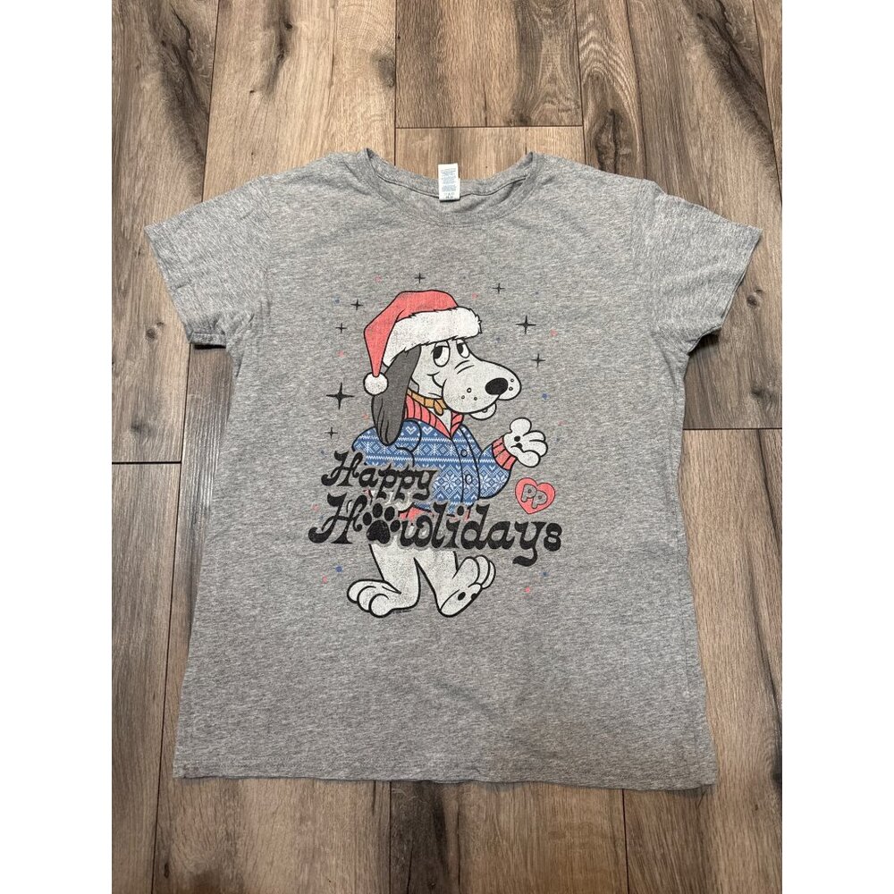 Juniors' Cooler Pound Puppies Christmas T-Shirt M Gray